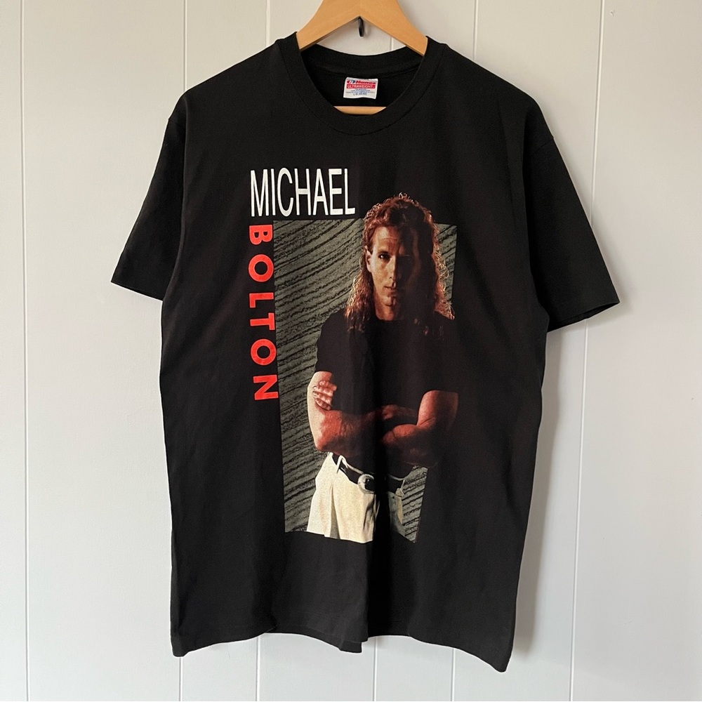 Vintage Single Stitch Michael Bolton Hanes Ultraweight Graphic shirt World Tour